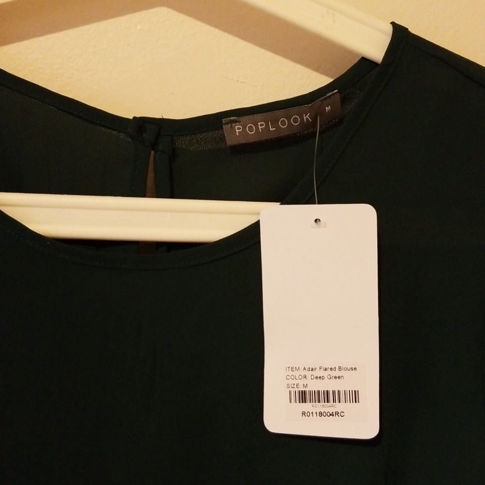 Forest green long sleeved top - Picture 3 of 5